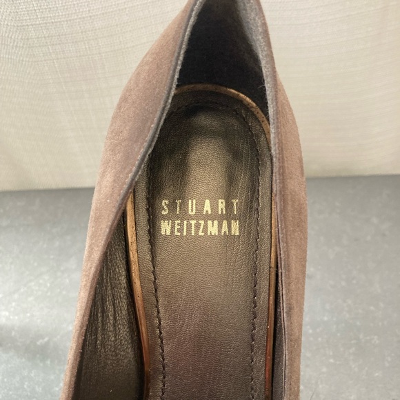Stuart Weitzman Light Brown Suede Platform Pumps Heels Size 6.5 - Picture 3 of 12